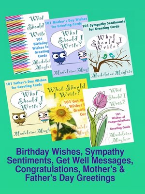 Birthday Wishes, Sympathy Sentiments, Get Well Messages, Congratulations, Mother's and Father's Day Greetings - ebook